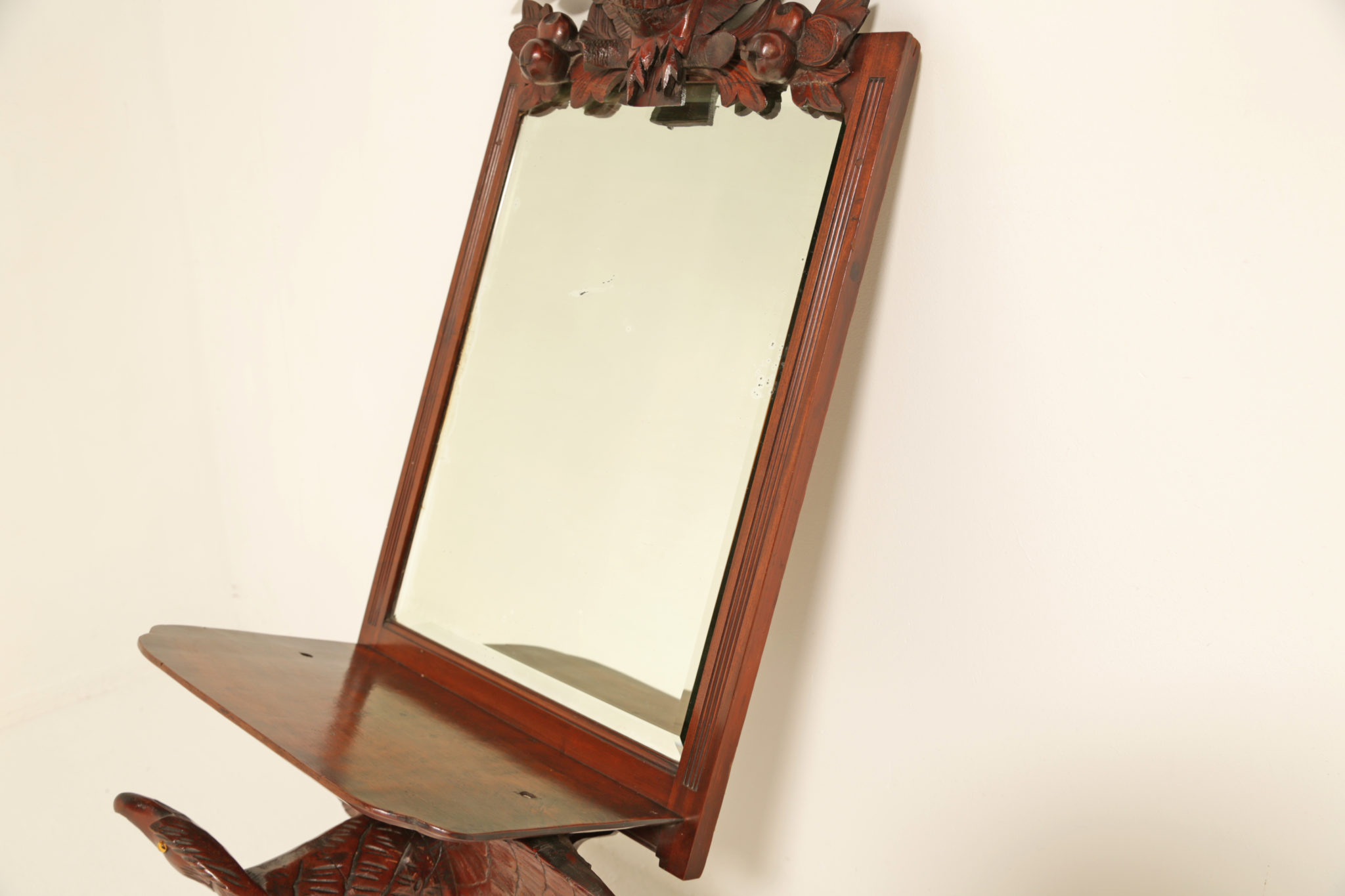 Antique Victorian Mahogany Eagle Wall Mirror The Vintage Hub
