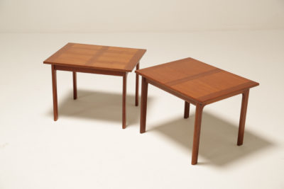 Vintage Pair of France & Daverkosen Style Teak Side Tables 1