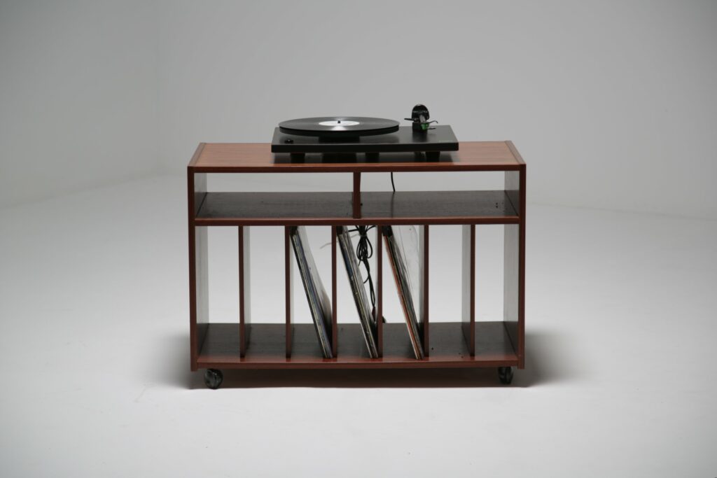 Vinyl record holder unit. The Vintage Hub