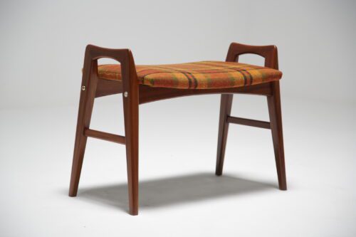 Teak and Tartan stool 3
