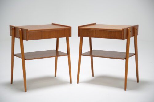 Carlstrom teak bedside tables 2