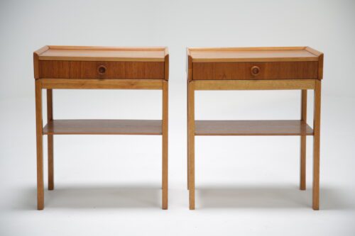 A Pair of Swedish Teak Bedside Tables. 1