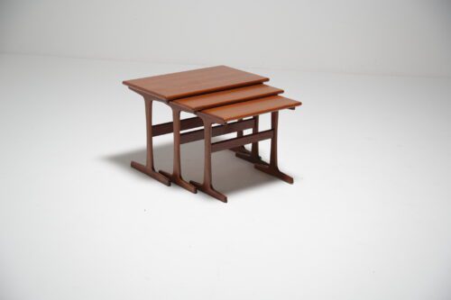 Vintage Teak Nest of Tables by Arne Wahl Iversen for Vinde Mobelfabrik 1