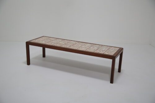 Vintage Canadian Stoned Tiled Topped Coffee Table by Brooklin Pottery 1