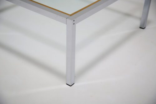 Italian Mid-Century Chrome and Glass Coffee Table 1