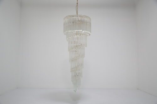 Vintage Italian Waterfall Murano Glass Chandelier 1