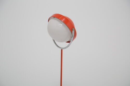 Vintage Swedish Red Space Age Floor Lamp by Uno Dahlen 1