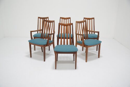 Vintage Set of Six Teak "Fresco" Dining Chairs With Carvers by G-Plan 1
