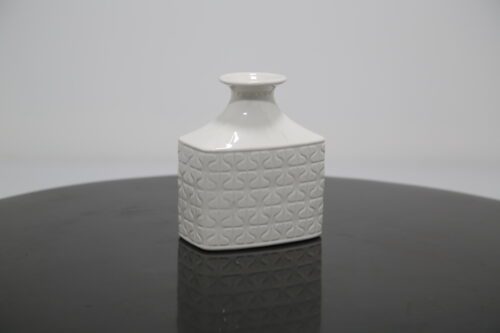 Vintage White Ceramic Vase "Domino" by Gunnar Nylund for Rorstrand 1