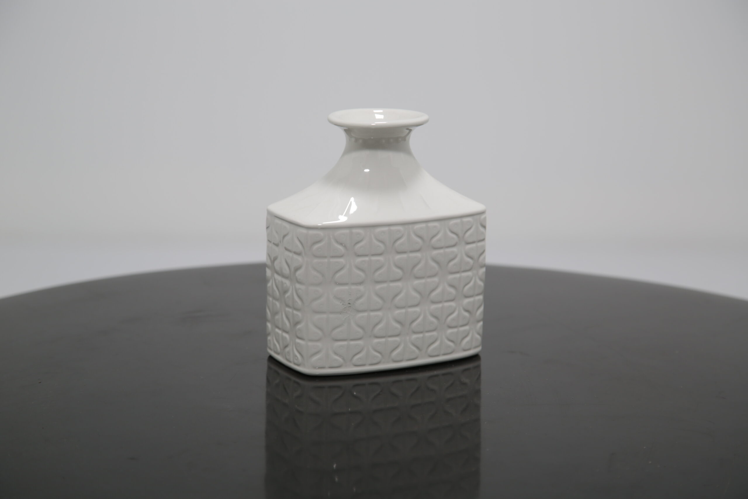 Vintage Rörstrand White Ceramic Vase | 1960s Swedish Design |