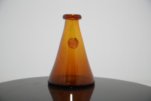 Vintage Amber Glass Vase by Erik Hoglund for Boda 1