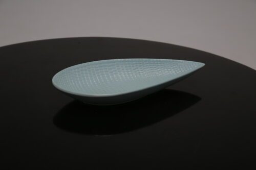 Vintage Blue Glazed Stoneware Bowl “Reptile” by Stig Lindberg for Gustavsberg 1