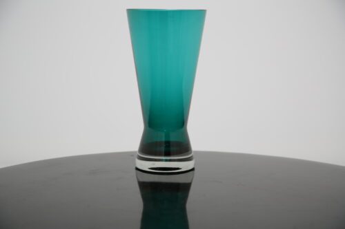 Vintage Teal and Green Glass Vase by Tamara Aladin for Riihimäen Lasi Oy 1
