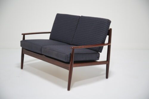 Danish Rosewood Two Seat Sofa attributed to Grete Jalk 1