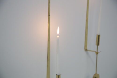 Vintage Pair of Gorgeous Candle Wall Sconces by Pierre Forsell for Skultuna 1