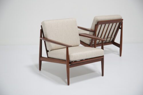 Vintage Pair of Danish Teak Lounge Chairs by Arne Vodder for Glostrup 1