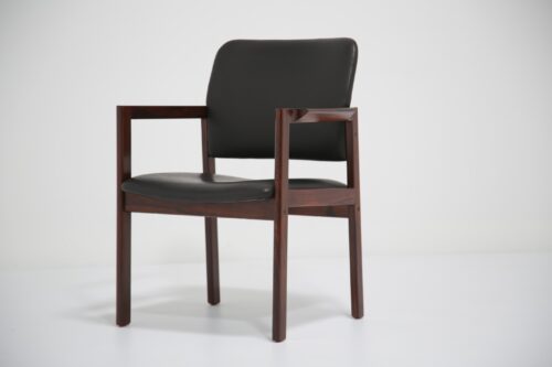 Vintage Danish Rosewood and Leather Desk Chair by Erik Wortz 1