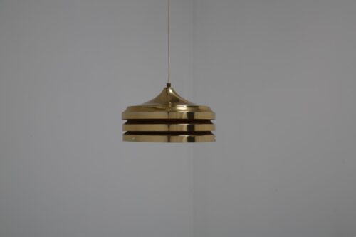 Vintage Brass Three Tier Stacked Pendant Lamp by Carl Thore 1