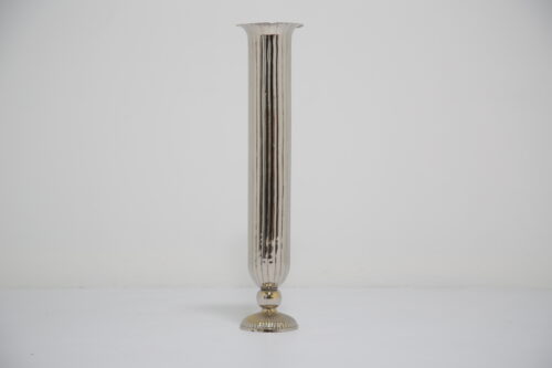 Vintage American Medium-Tall Ribbed Trumpet Flute Vase 1