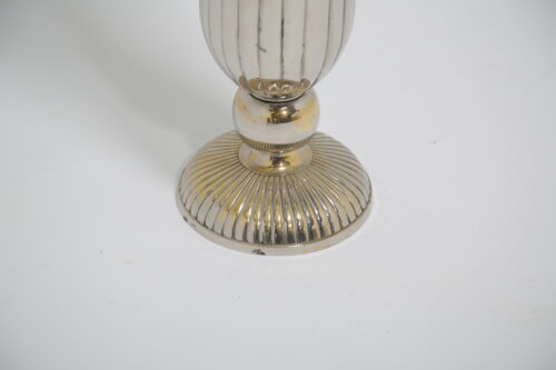 Vintage American Medium-Tall Ribbed Trumpet Flute Vase 1