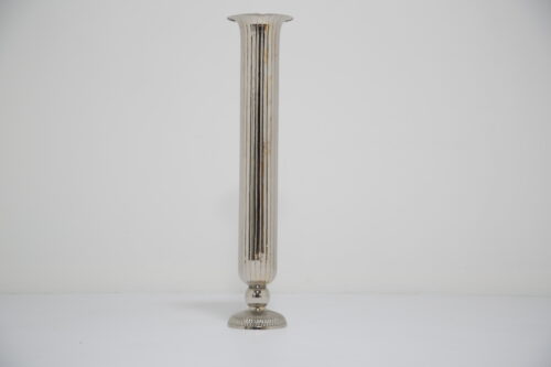 Vintage American Tall Ribbed Trumpet Flute Vase 1
