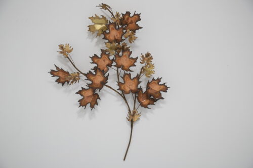 Mid-Century Modern Brutalist Wall Sculpture "Maple Leaves" by Curtis Jere for Artisan House 1