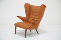 Vintage Sculptural Bouclé Wingback 'Model 877' Armchairs by Gianfranco Frattini for Cassina 1