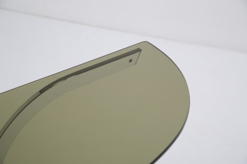 Mid-Century Chrome & Smoked Glass Console Table 1