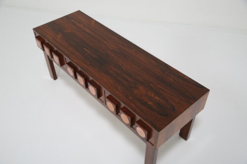 Vintage Swedish Rosewood Low Console Unit 1