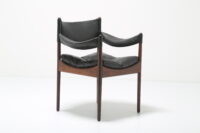 Vintage Brown Buttoned Leather and Chrome Swivel Lounge Chair 1