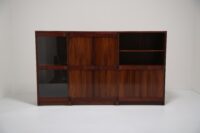 Vintage Italian Chrome and Bronzed Glass Etagere / Room Divider by Willy Rizzo 1