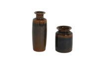 Vintage Blue Glazed Stoneware Bud Vase by Carl Harry Stålhane 1