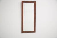 Vintage Swedish Profiled Teak Mirror 1