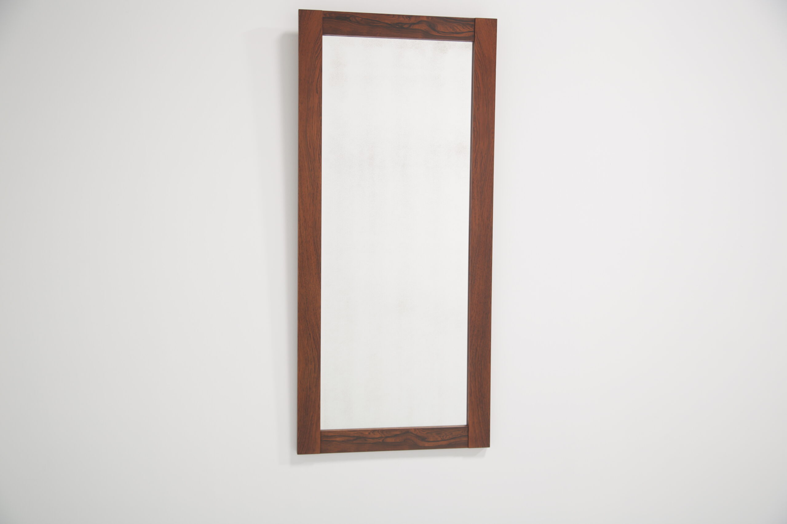 Vintage Swedish Minimalist Rosewood Mirror, 1960s. | The Vintage Hub