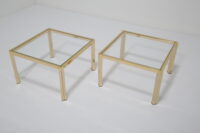 Vintage Two Tier Chrome and Brass Coffee Table 1