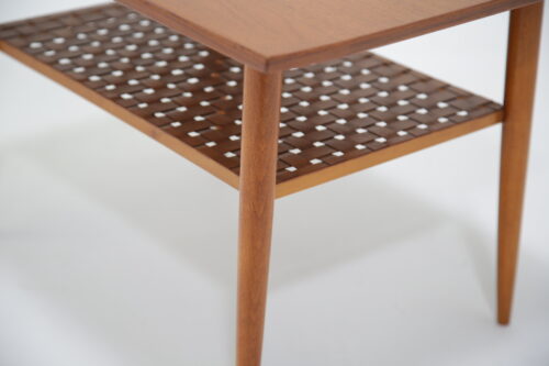 Alberts Tibro Coffee Table: Swedish Mid-Century Teak & Woven Rattan Magazine Table 1