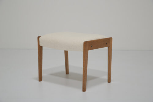 Vintage Studio Donegal Tweed and Oak Stool 1