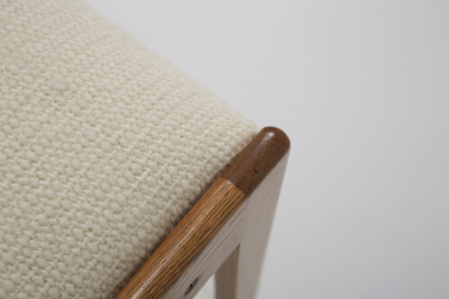 Vintage Studio Donegal Tweed and Oak Stool 1