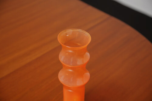 Vintage Orange "Bamboo" Glass Vase by Bo Borgstrom for Aseda Glasbruk 1