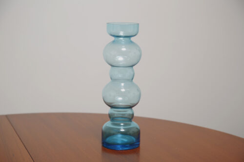 Vintage Light Blue Glass Vase "Pompadour" 1