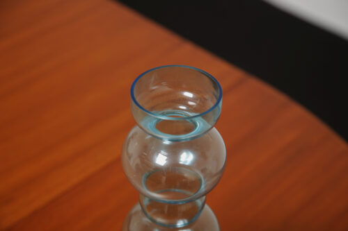 Vintage Light Blue Glass Vase "Pompadour" 1