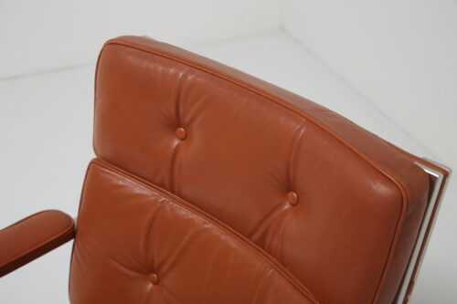 Vintage Tan Leather Swivel Office Chair ‘Mondo’ by Karl-Erik Ekselius for JOC 1