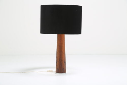 Mid-Century Modern Sculptural Tapered Brazilian Rosewood Table Lamp 1