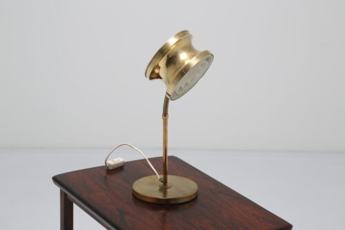Mid-Century Modern Swedish Brass Desk Lamp with Adjustable Boom Arm by Konsthantverk Tyringe 6