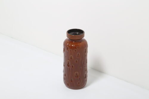 Mid-Century Ceramic Floor Vase With Relief Pattern 1